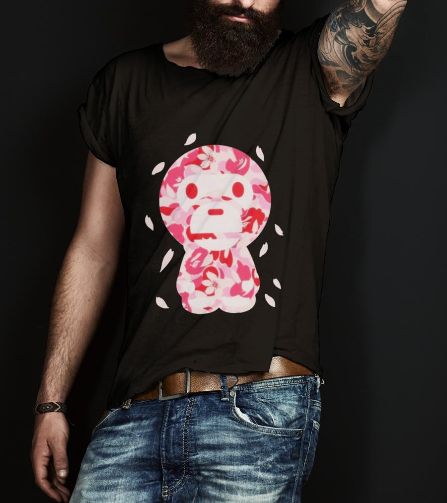 Abc Sakura Camo Baby Milo Cropped Blossom Series T-Shirt