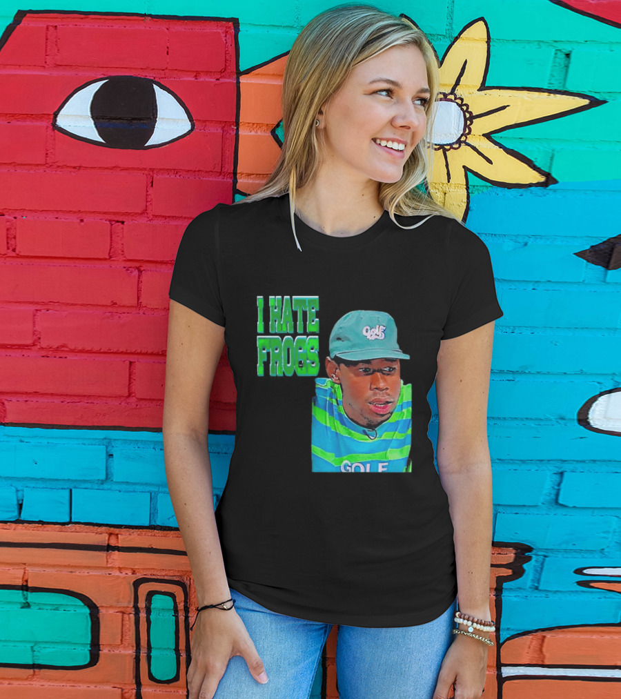 Tyler The Creator I Hate Frogs Meme Golf Hat Striped T-Shirt