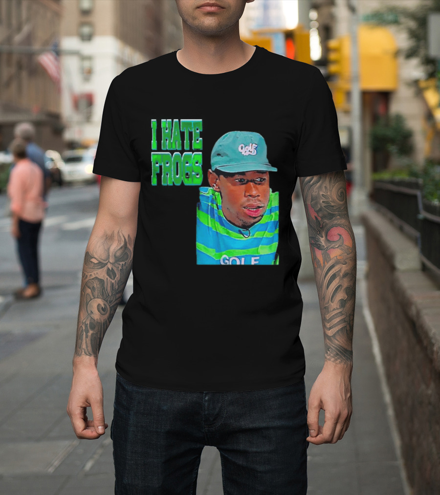 Tyler The Creator I Hate Frogs Meme Golf Hat Striped T-Shirt
