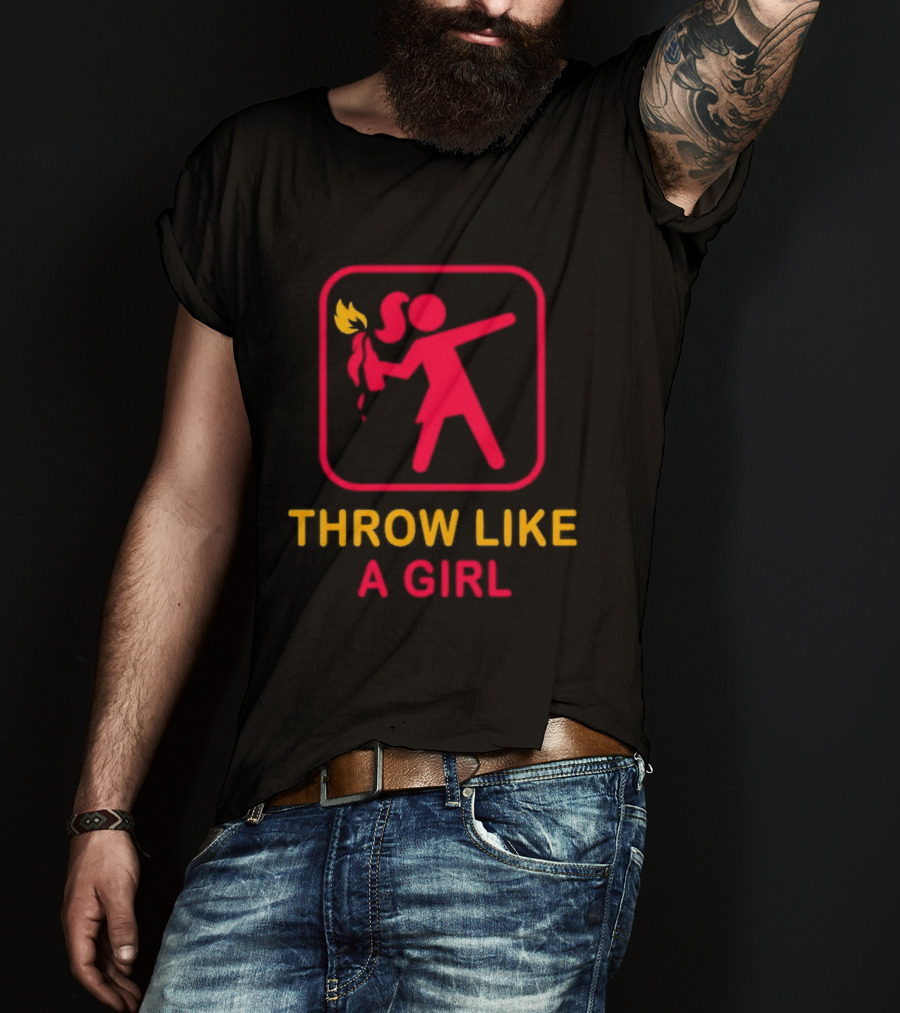 Throw Like A Girl Iconic Feminist Empowerment T-Shirt