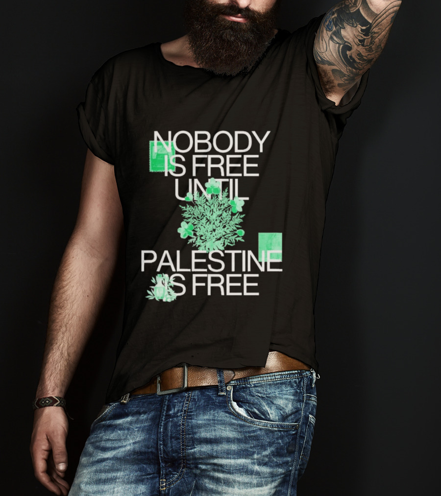 Nobody Is Free Until Palestine Is Free St. Patrick's Day Shamrock T-Shirt