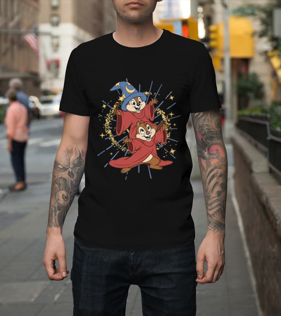 Chip And Dale Sorcerer Magic Disney T-Shirt