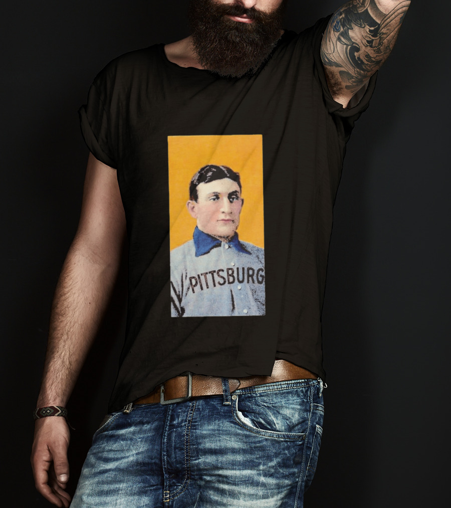 Pittsburgh Vintage Honus Wagner Baseball Player Card T-Shirt