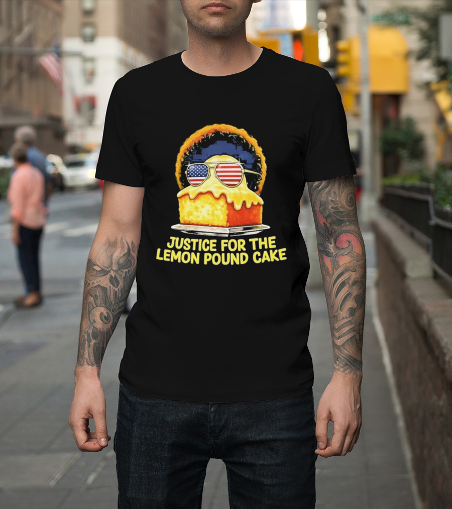 Justice For The Lemon Pound Cake Sunglasses USA Flag T-Shirt