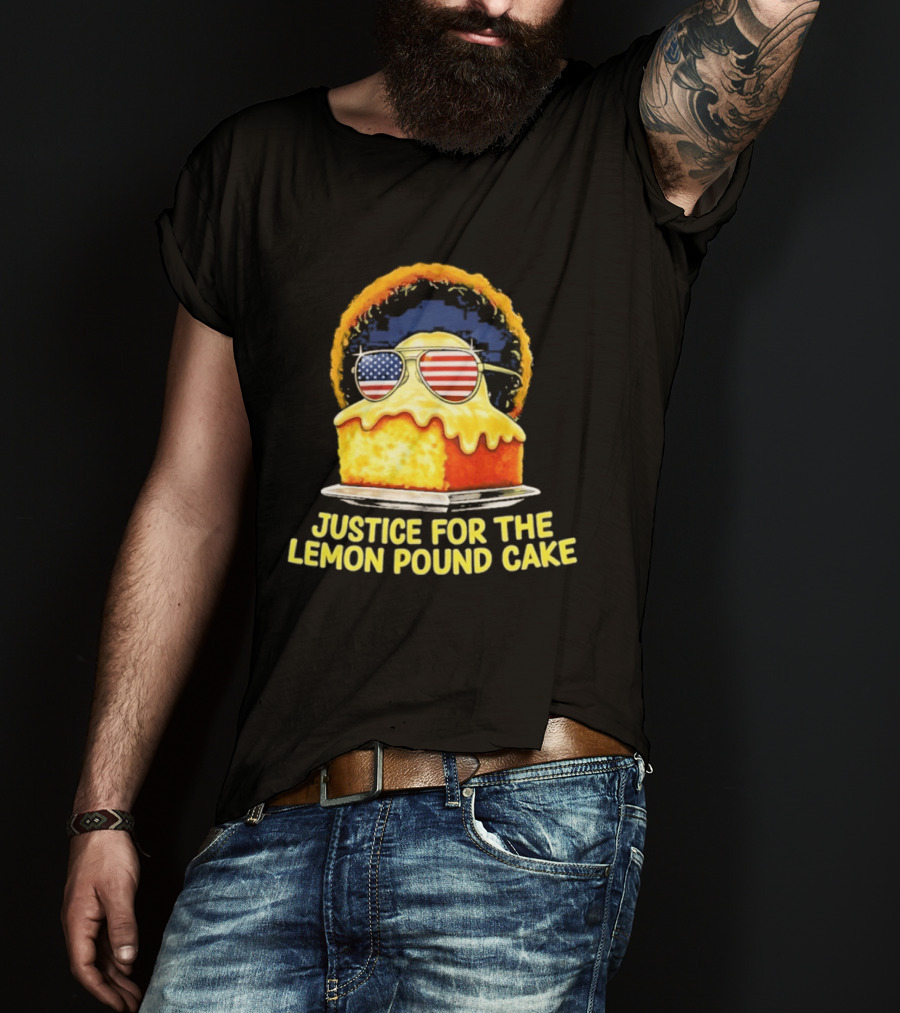 Justice For The Lemon Pound Cake Sunglasses USA Flag T-Shirt