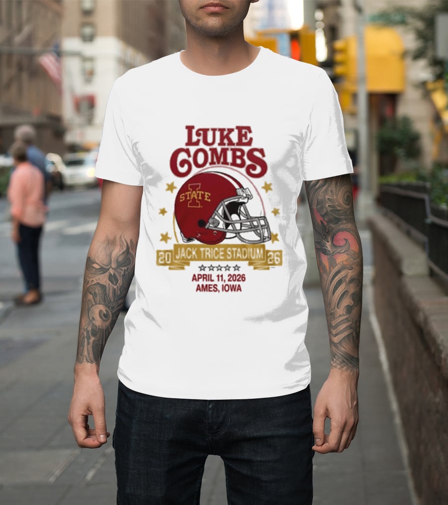 Luke Combs Iowa State Cyclones Football April 11 2023 Ames Iowa T-Shirt