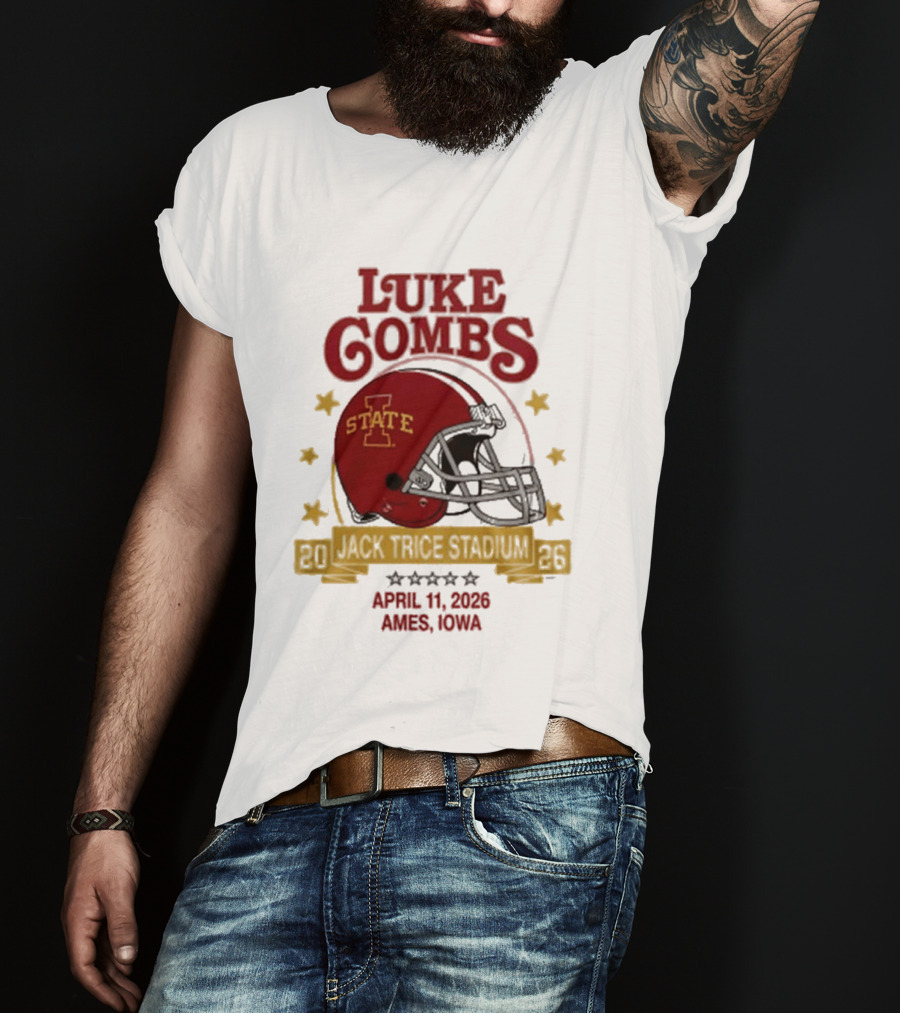 Luke Combs Iowa State Cyclones Football April 11 2023 Ames Iowa T-Shirt