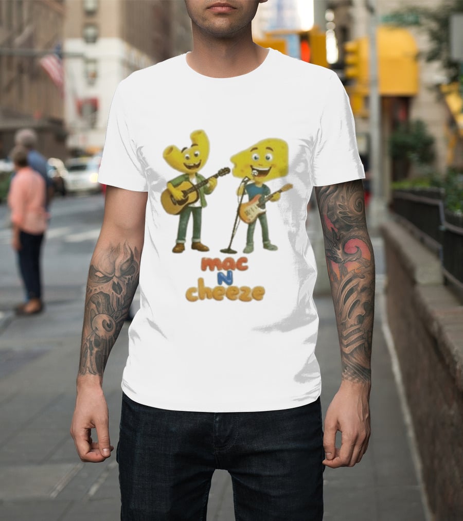 Nashville Predators Mac N Cheese Characters Guitar Duo T-Shirt