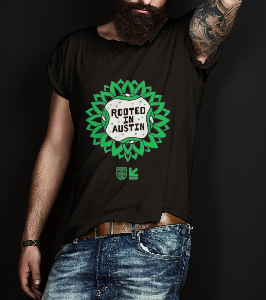 Rooted In Austin Austin FC SXSW Collaboration T-Shirt