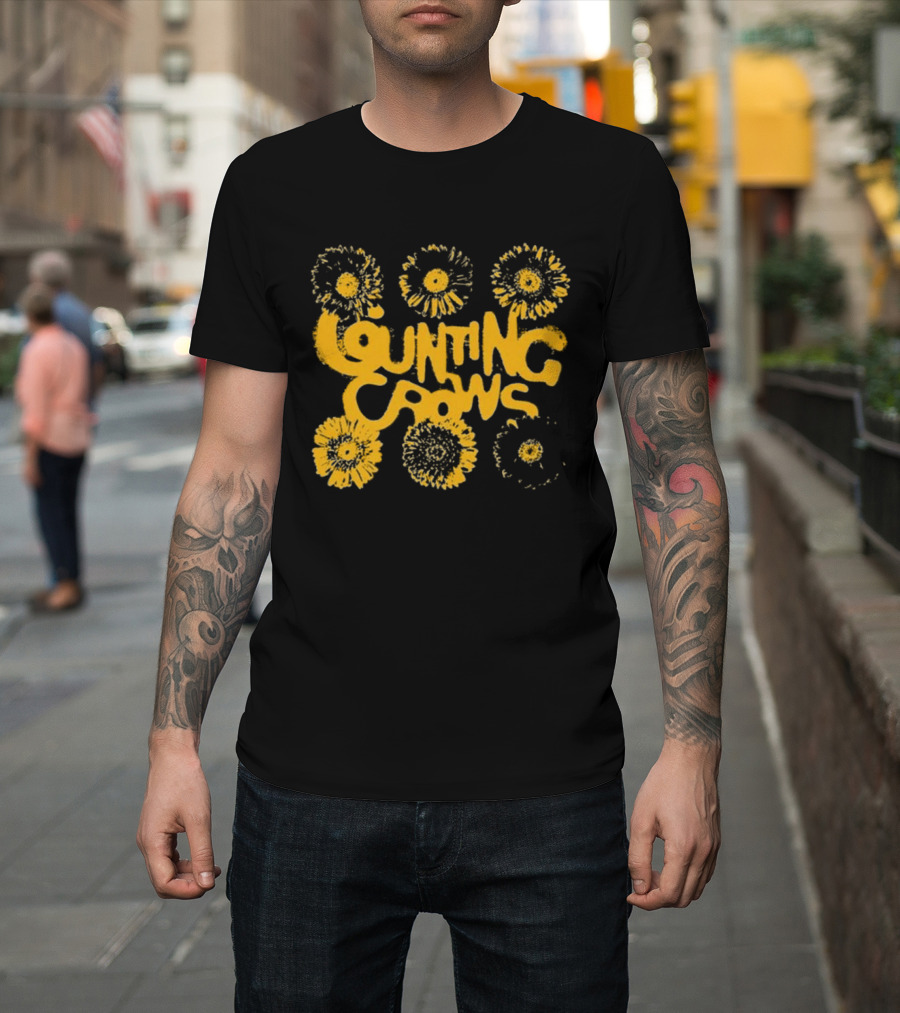Counting Crows 90's Flower Power Aesthetic T-Shirt