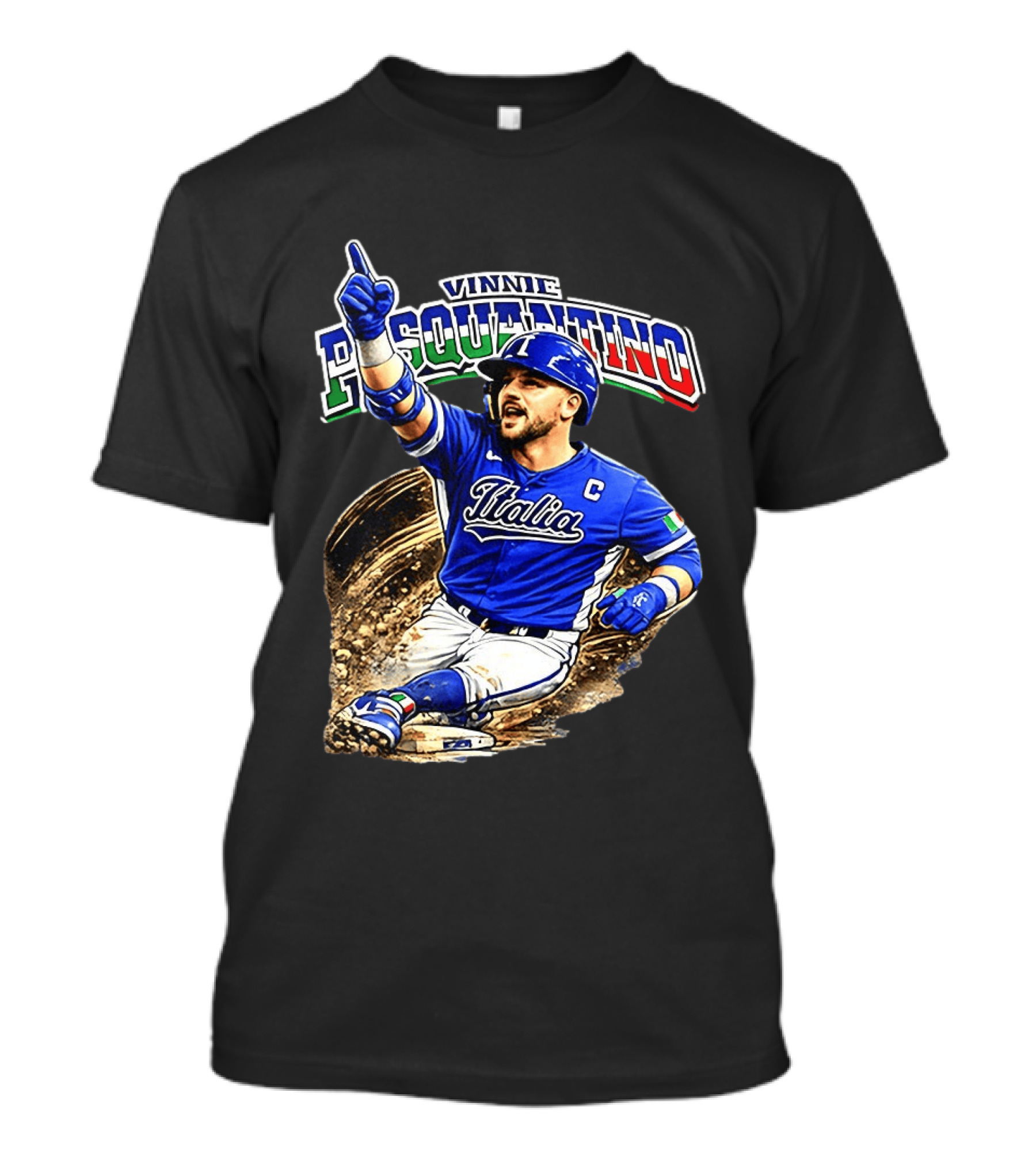 Vinnie Pasquantino Italy Baseball Classic Caricature Italia Jersey Celebration T-Shirt