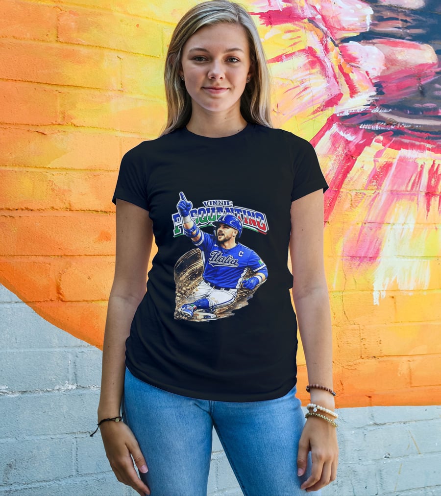 Vinnie Pasquantino Italy Baseball Classic Caricature Italia Jersey Celebration T-Shirt
