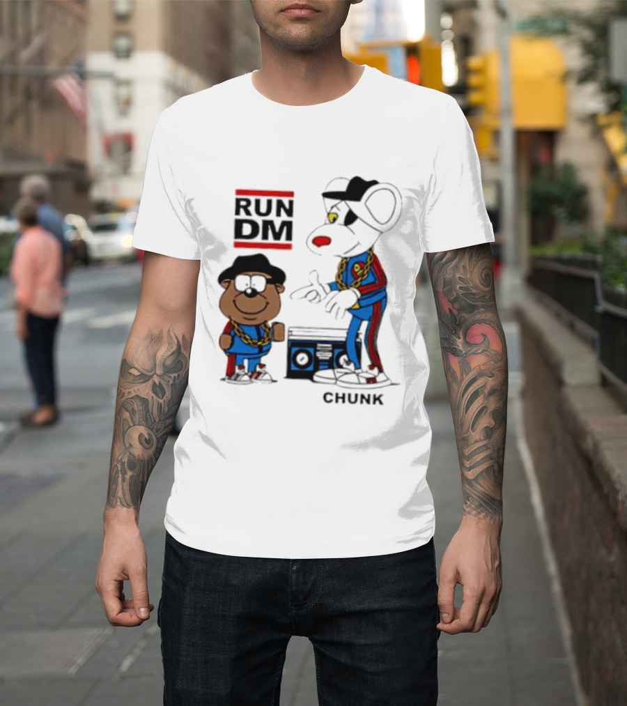 RUN DM Danger Mouse Penfold CHUNK With Boombox T-Shirt