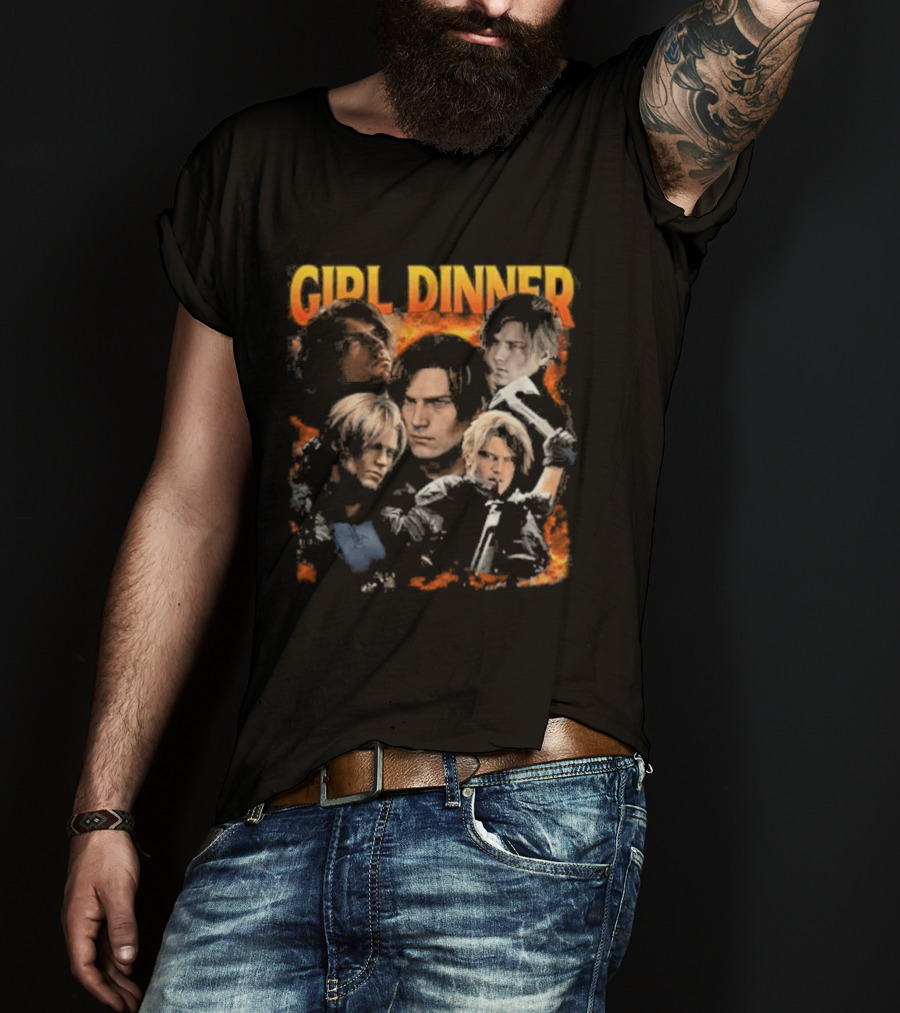Leon Kennedy Girl Dinner Collage T-Shirt