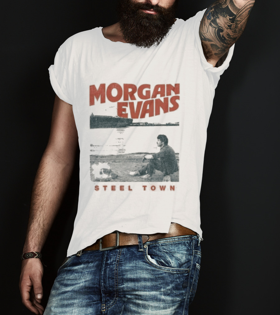 Morgan Evans Steel Town Sunset Silhouette Rowboat T-Shirt