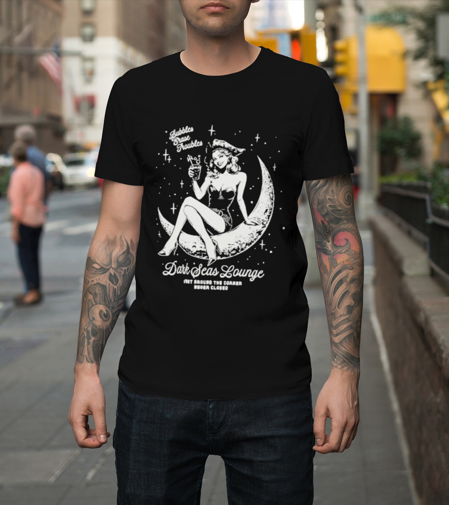 Dark Seas Lounge Hot Since The Summer Moon Maiden Cosmic Cocktails T-Shirt