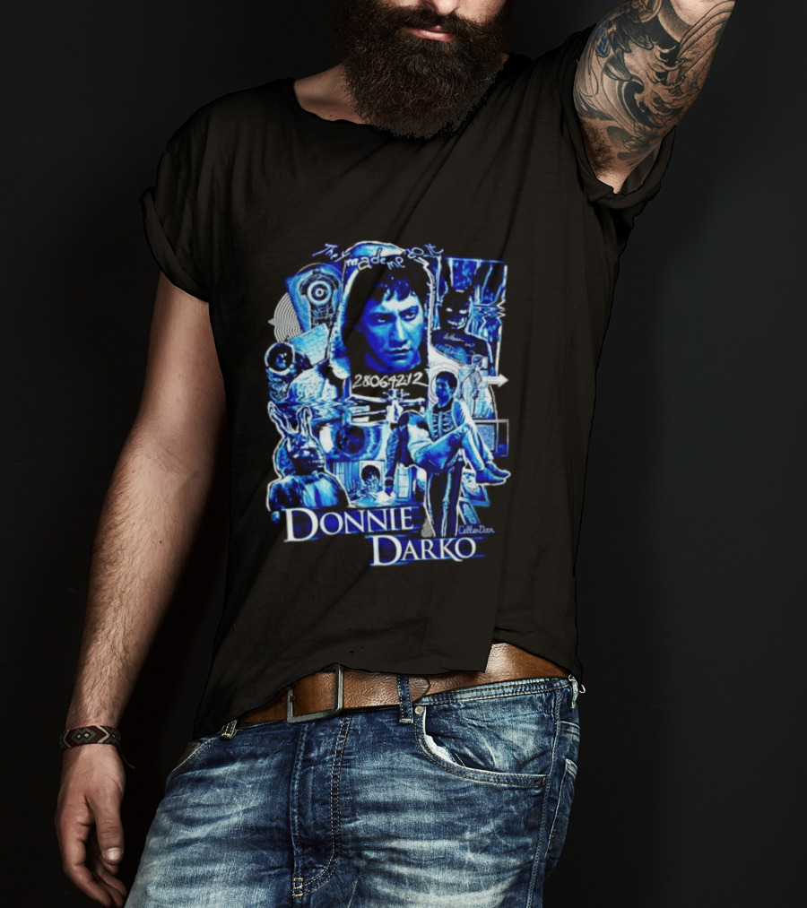 Donnie Darko Blue Collage With Art By Collin Doran T-Shirt
