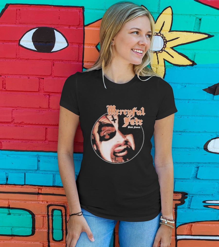 Mercyful Fate Black Funeral Face Paint Circle T-Shirt