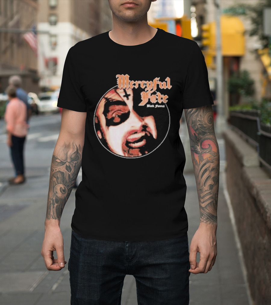 Mercyful Fate Black Funeral Face Paint Circle T-Shirt