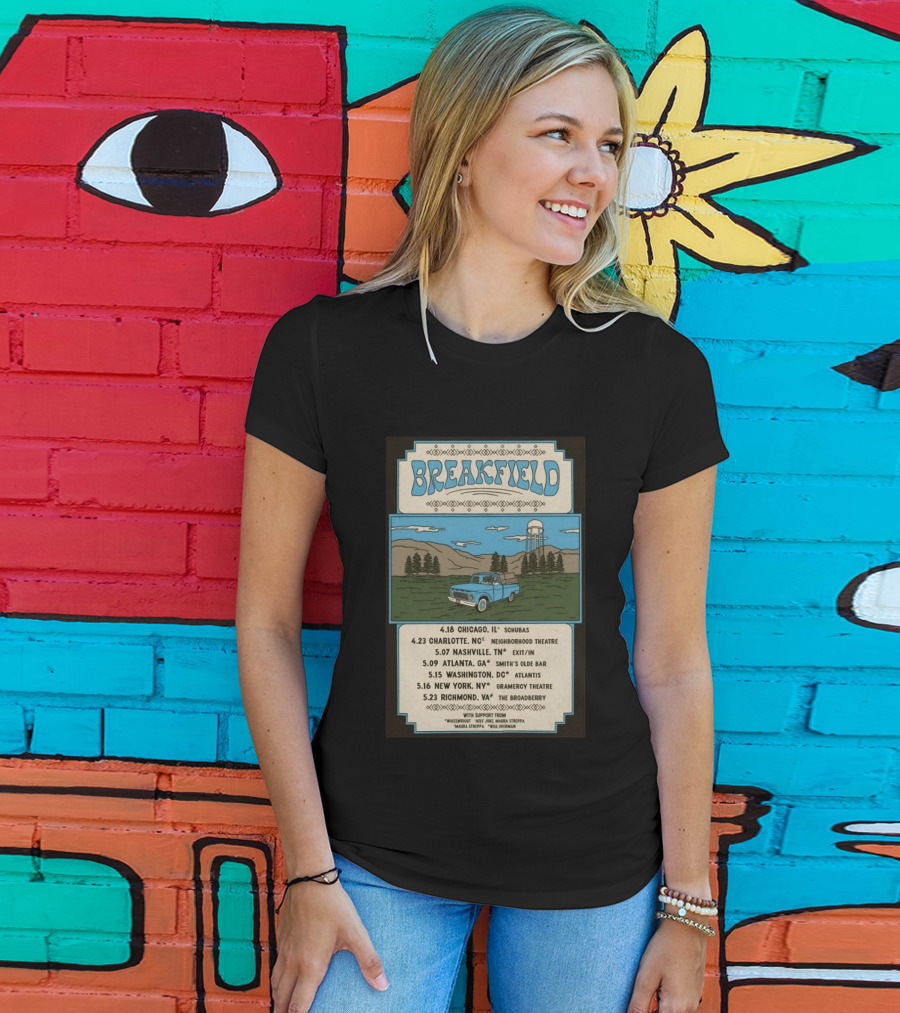 Breakfield 2026 Spring Tour Dates With Classic Truck And Scenic Landscape T-Shirt