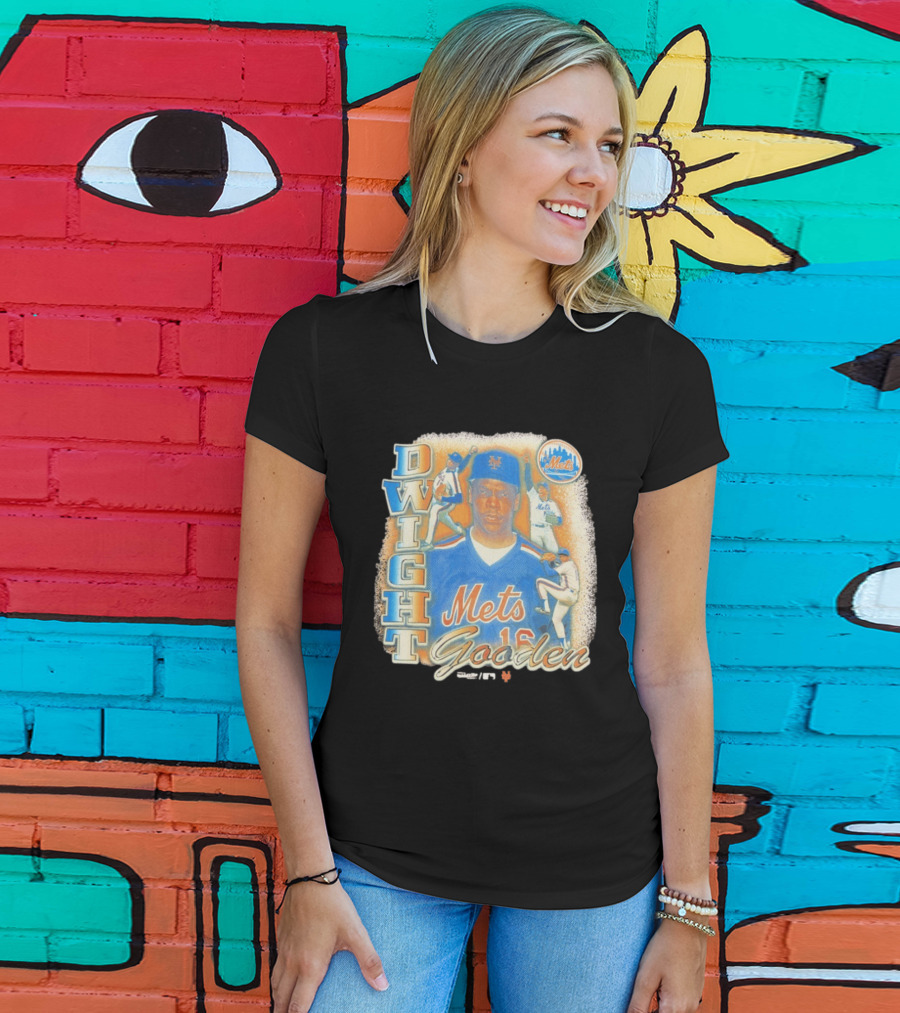 Dwight Gooden Mets 16 MLB Legendary Player Collage T-Shirt