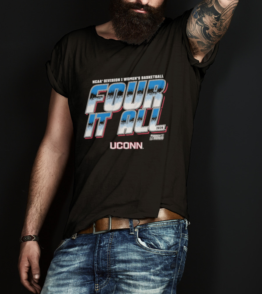 UConn Women's Basketball Four It All 2026 T-Shirt