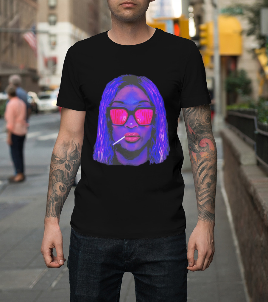 Mara Sadé Lollipop Neon Sunglasses Pop T-Shirt