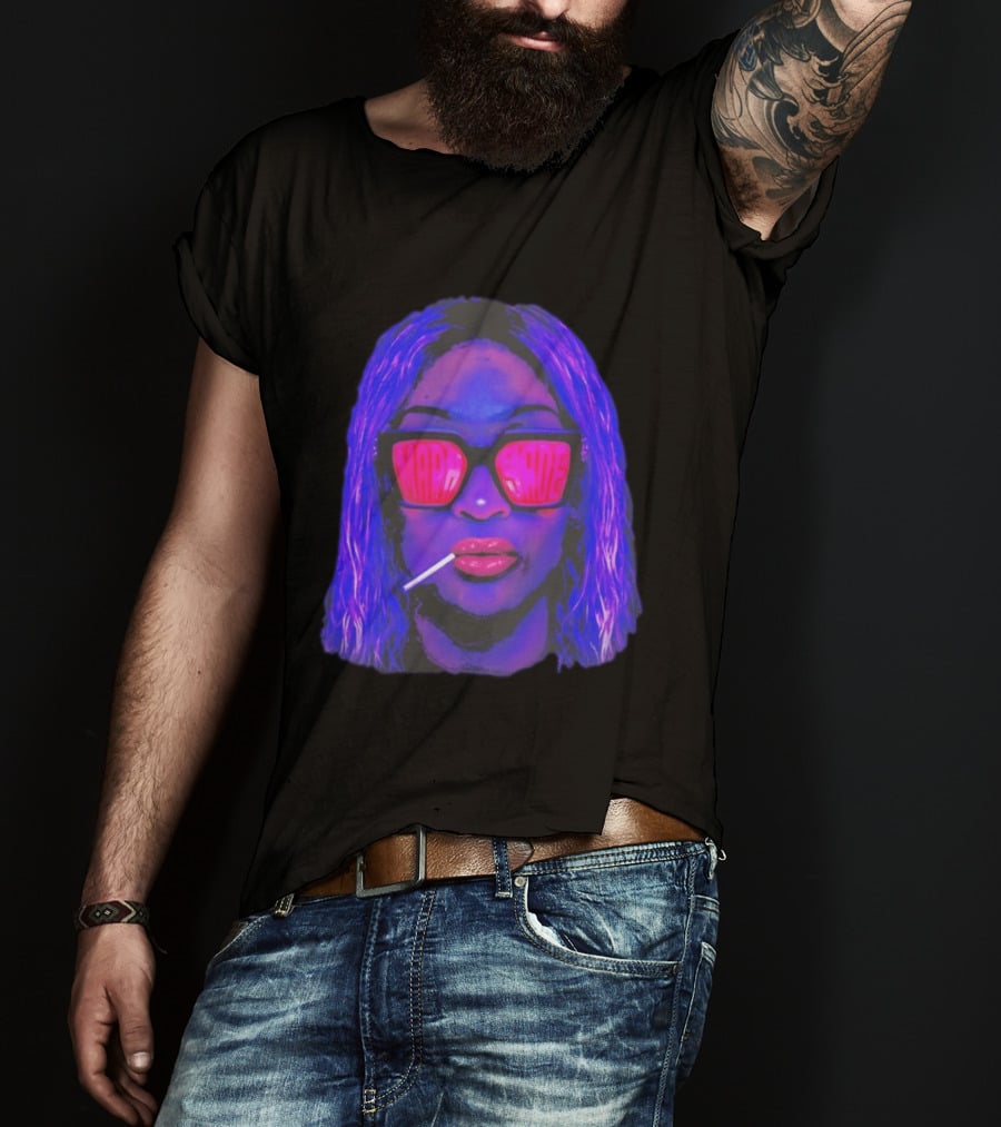 Mara Sadé Lollipop Neon Sunglasses Pop T-Shirt