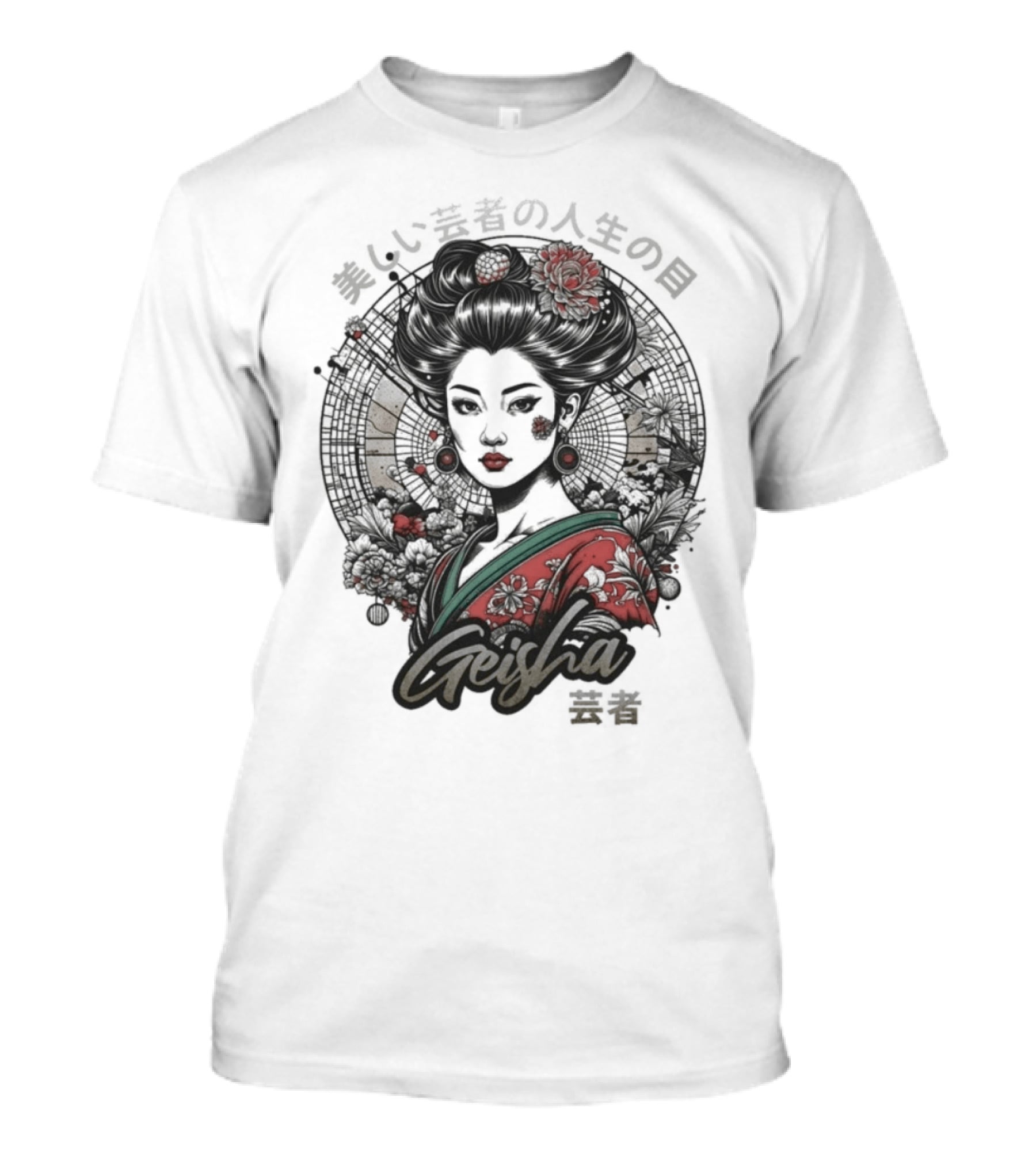 Urban Palm Trees Y2k Geisha Girl Tokyo Streets Fashion T-Shirt