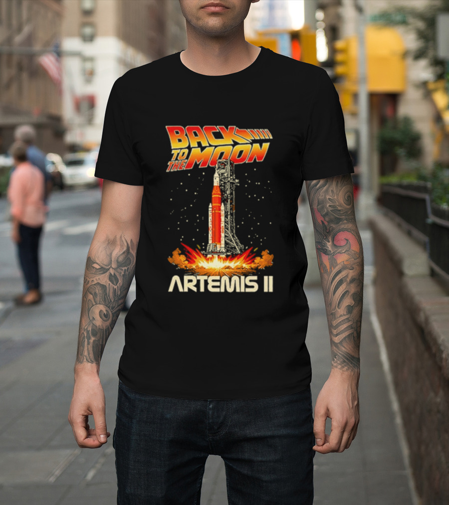 Back To The Moon Artemis II Rocket Launch T-Shirt