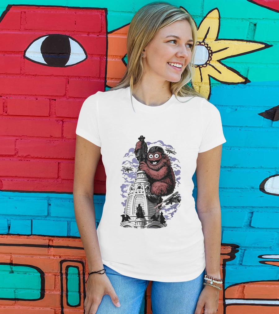 Gritty Kong Embrace Philadelphia City Hall T-Shirt