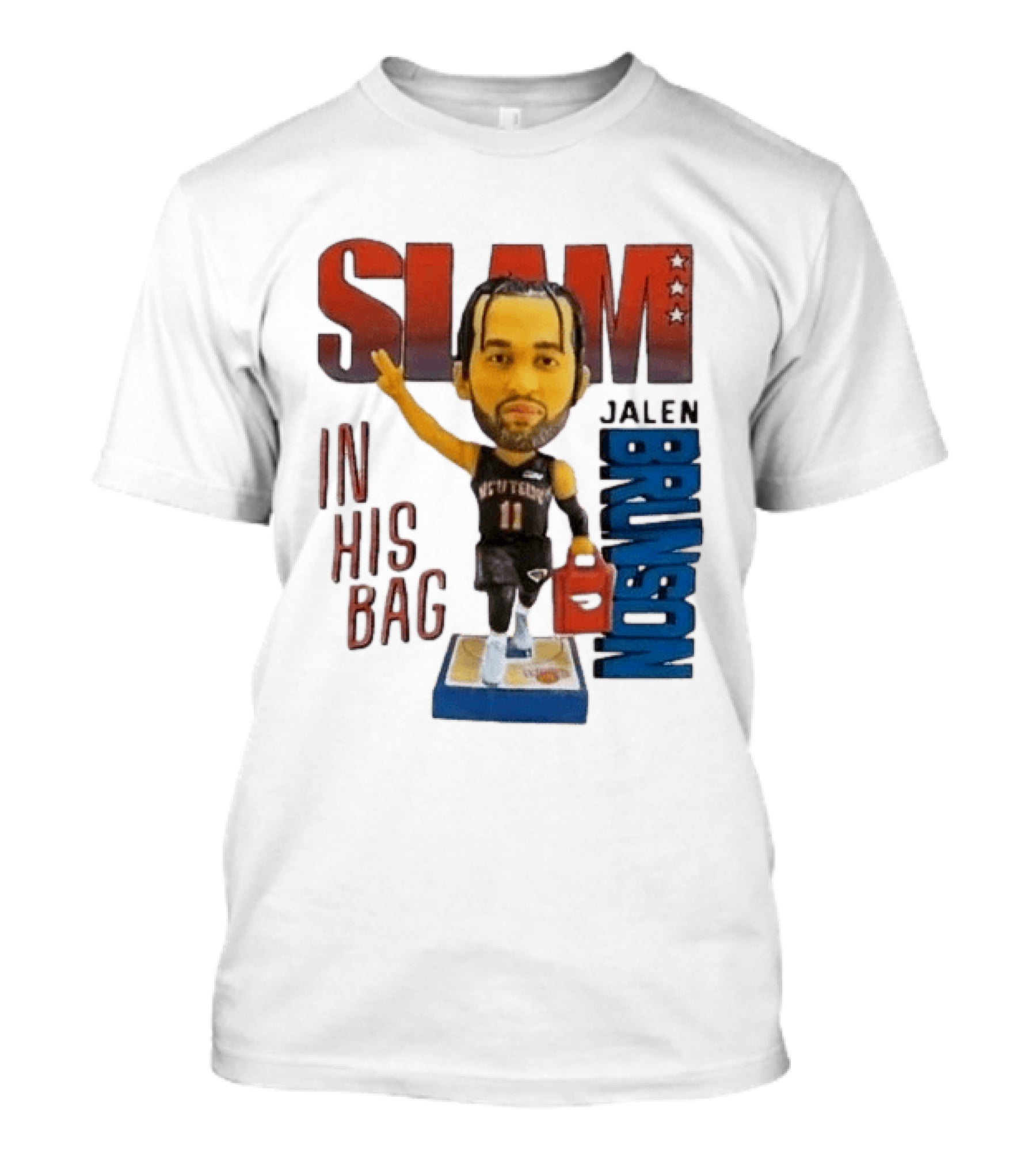 Slam Jalen Brunson In His Bag Basketball Figure 2026 T-Shirt