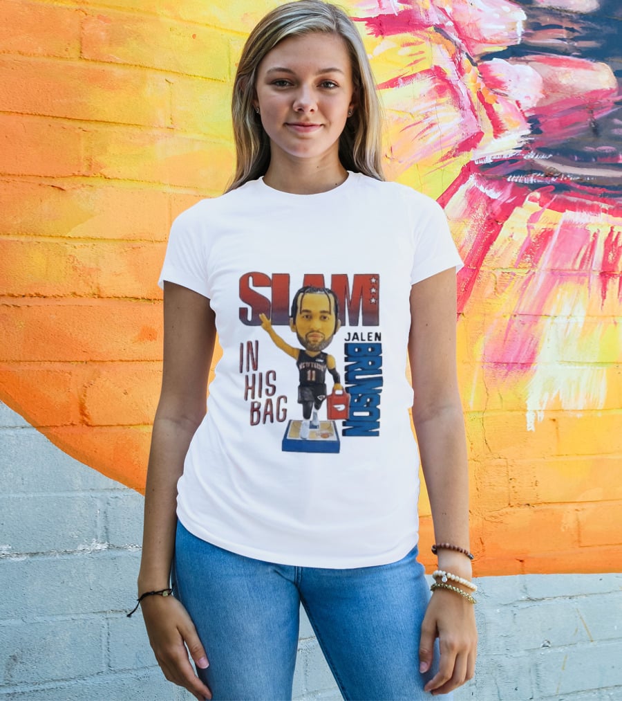 Slam Jalen Brunson In His Bag Basketball Figure 2026 T-Shirt