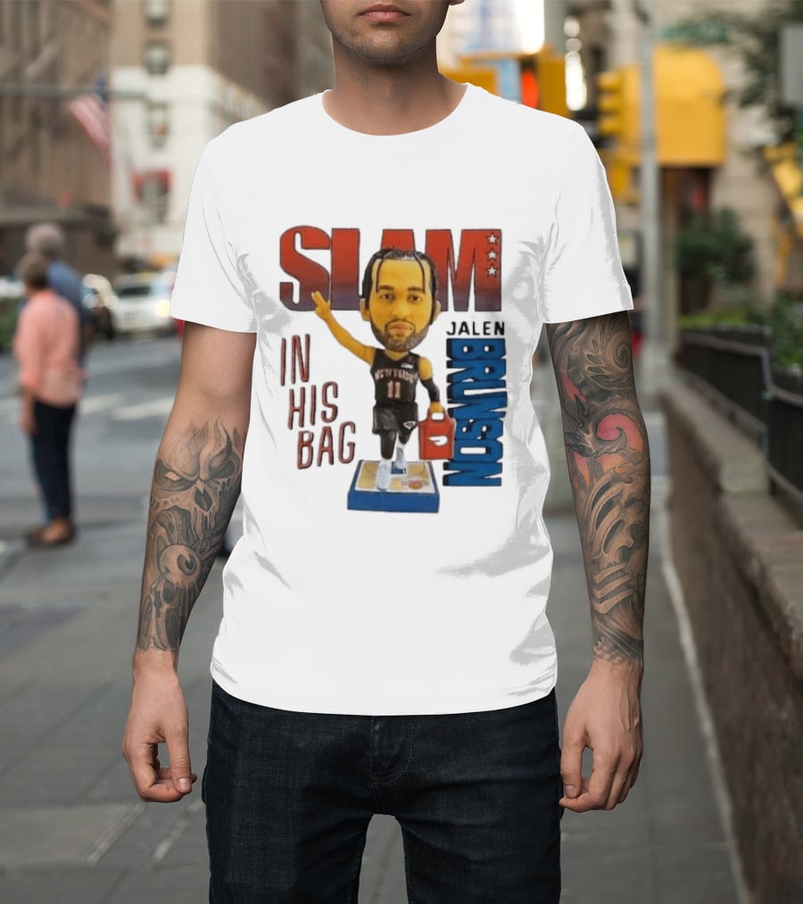 Slam Jalen Brunson In His Bag Basketball Figure 2026 T-Shirt