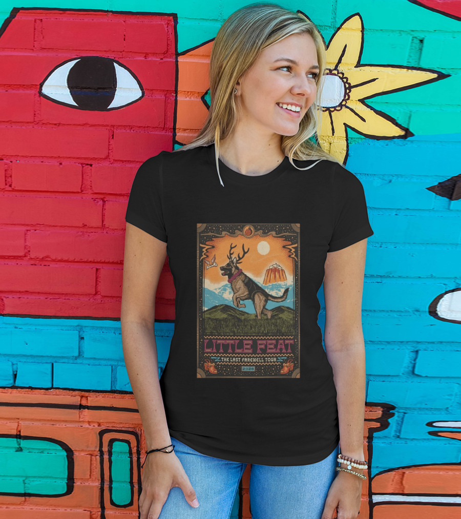 Little Feat The Last Farewell Tour 2026 Wolf Desert Scene T-Shirt