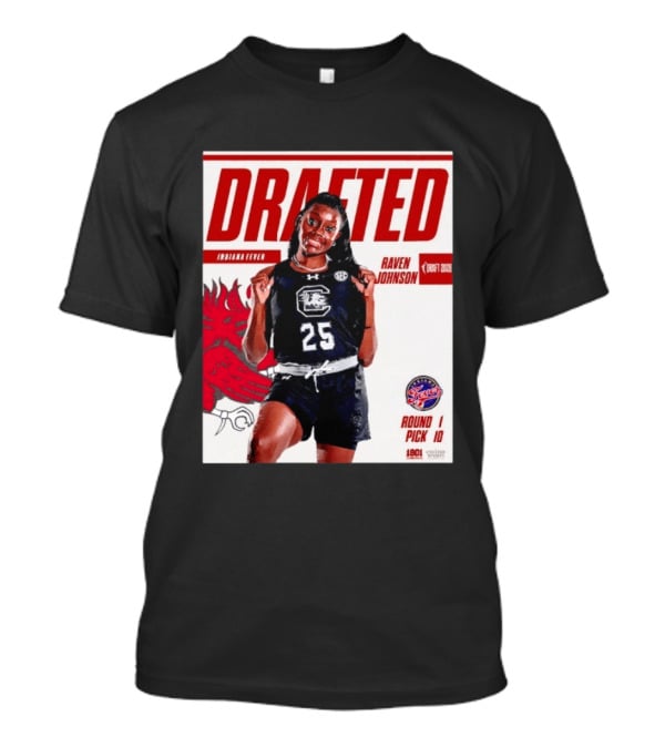 Raven Johnson Drafted Round 1 Pick 10 Indiana Fever WNBA 2026 T-Shirt