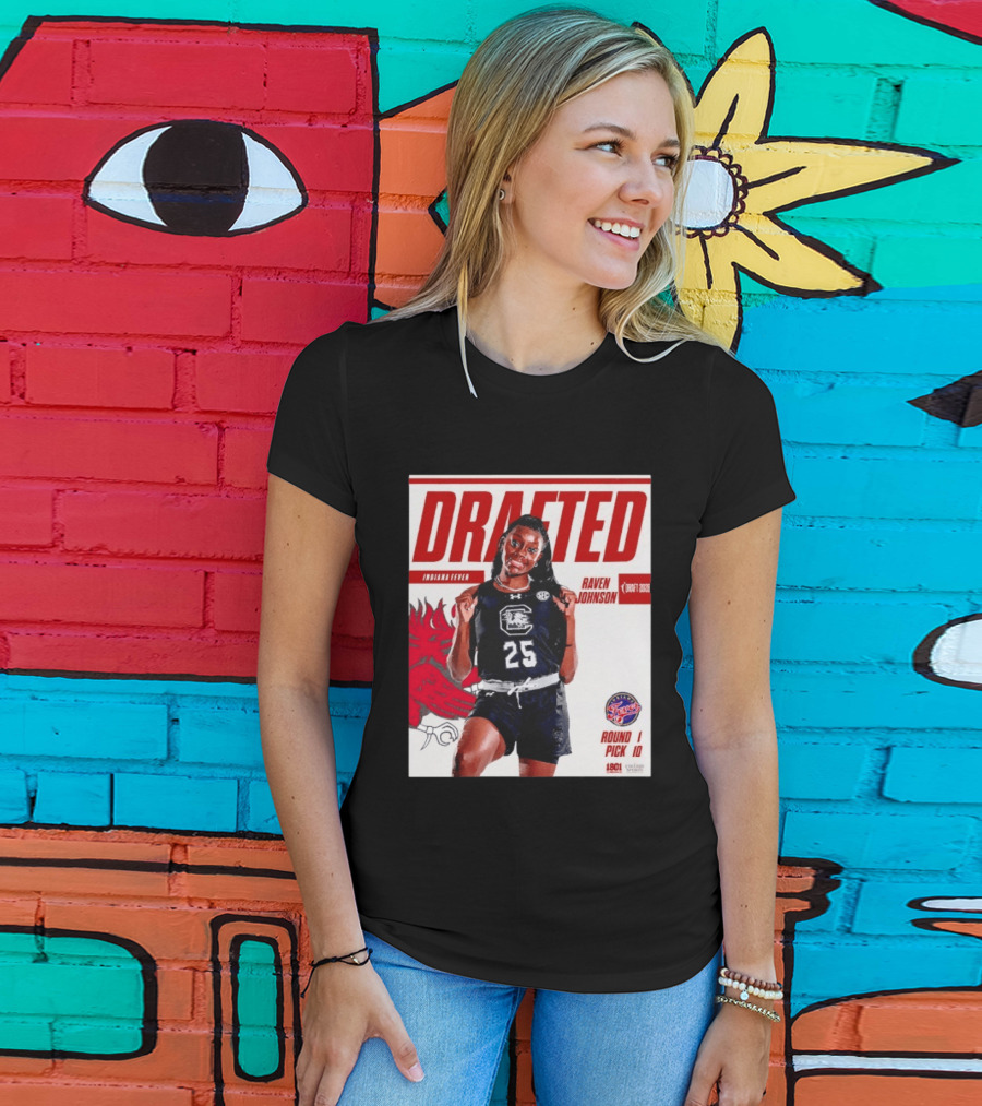 Raven Johnson Drafted Round 1 Pick 10 Indiana Fever WNBA 2026 T-Shirt