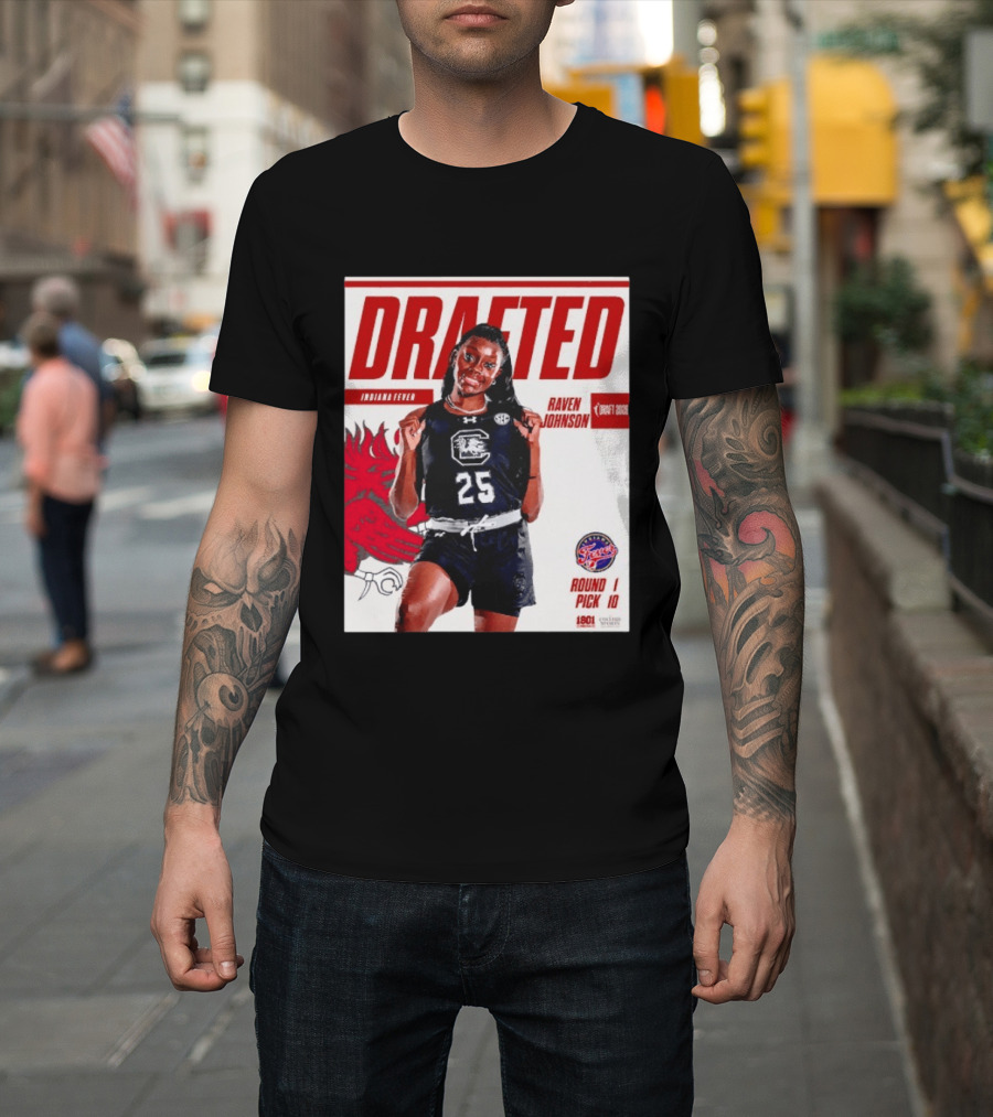 Raven Johnson Drafted Round 1 Pick 10 Indiana Fever WNBA 2026 T-Shirt