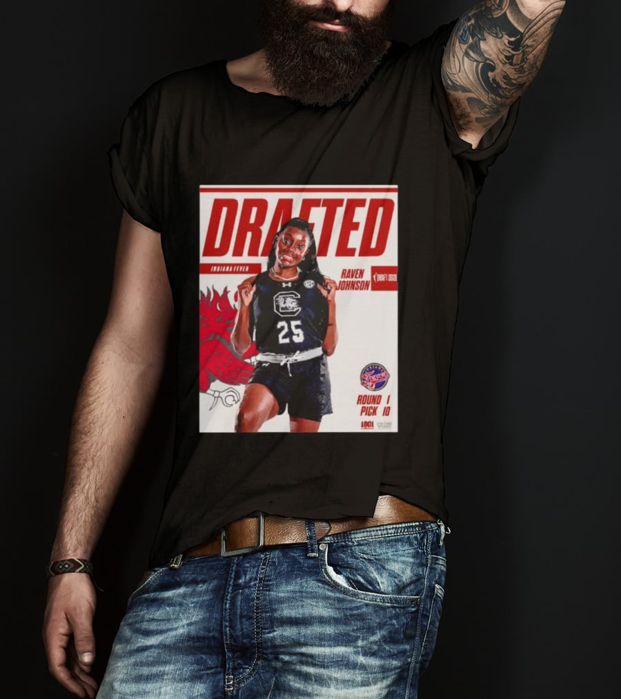 Raven Johnson Drafted Round 1 Pick 10 Indiana Fever WNBA 2026 T-Shirt