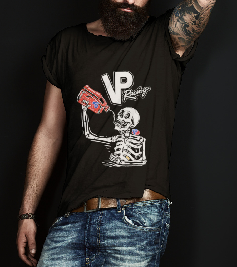 2026 VP Racing Skeleton Gas Can Drinking T-Shirt