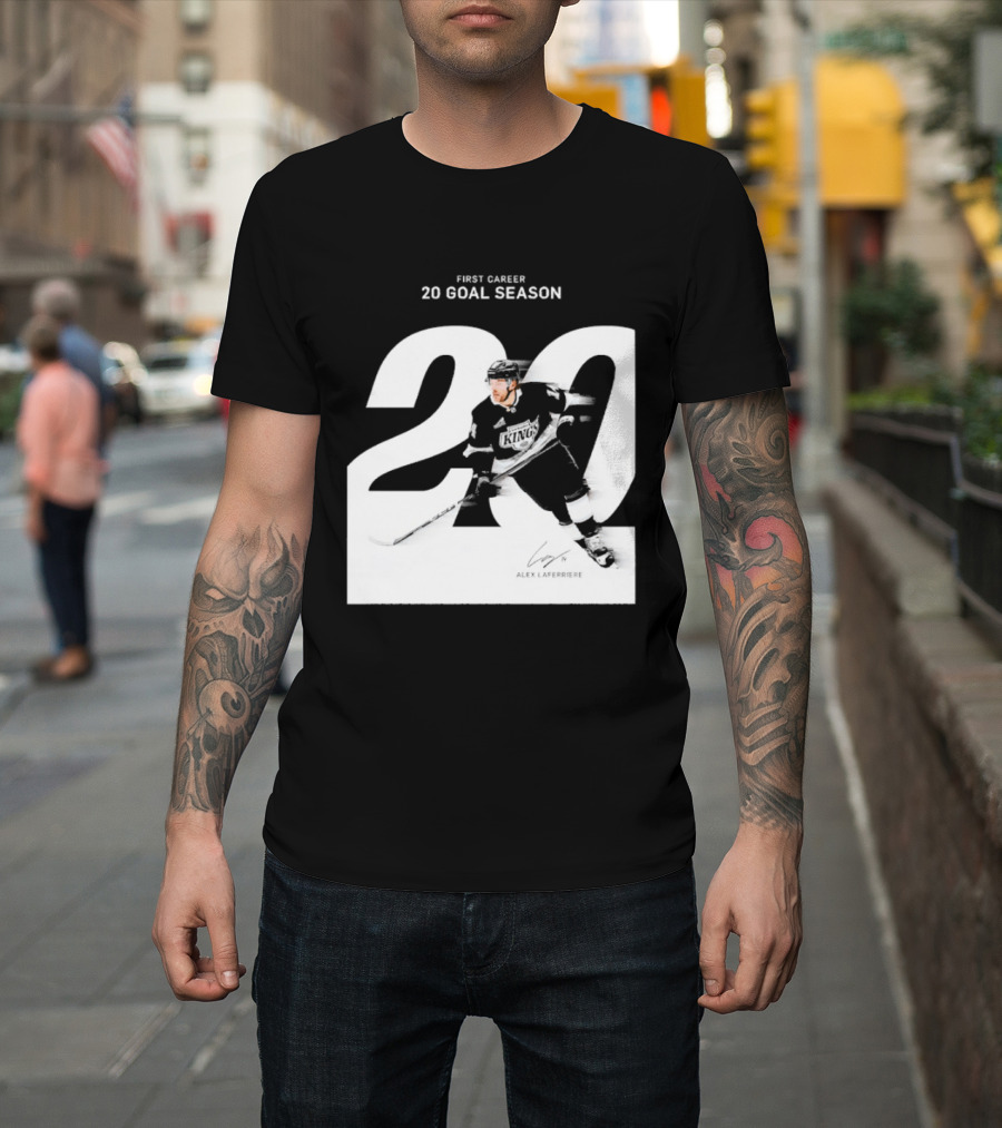 Alex Laferriere Los Angeles Kings First Career 20 Goal Season 20 T-Shirt