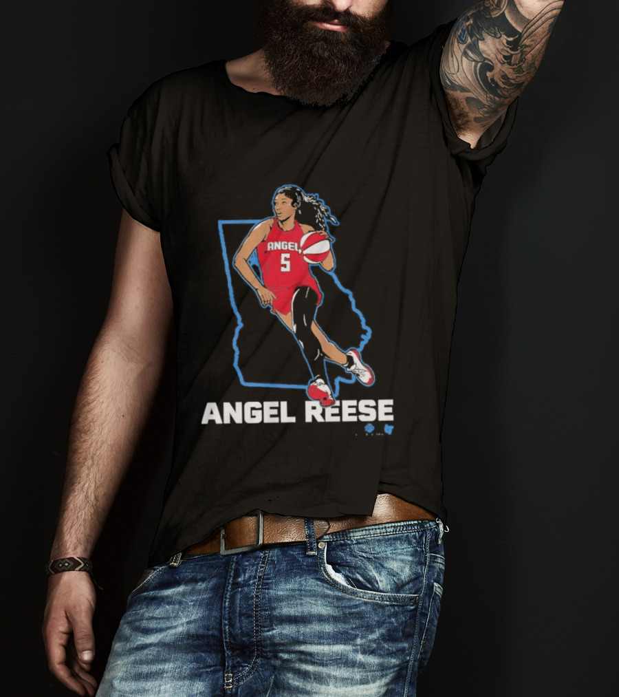 Angel Reese Basketball Player In Red Jersey Georgia State T-Shirt