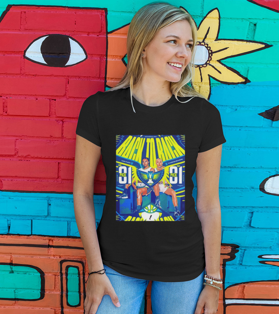BACK TO BACK Azzi Fudd Paige Bueckers Dallas Wings 2026 1 Pick WNBA Draft T-Shirt