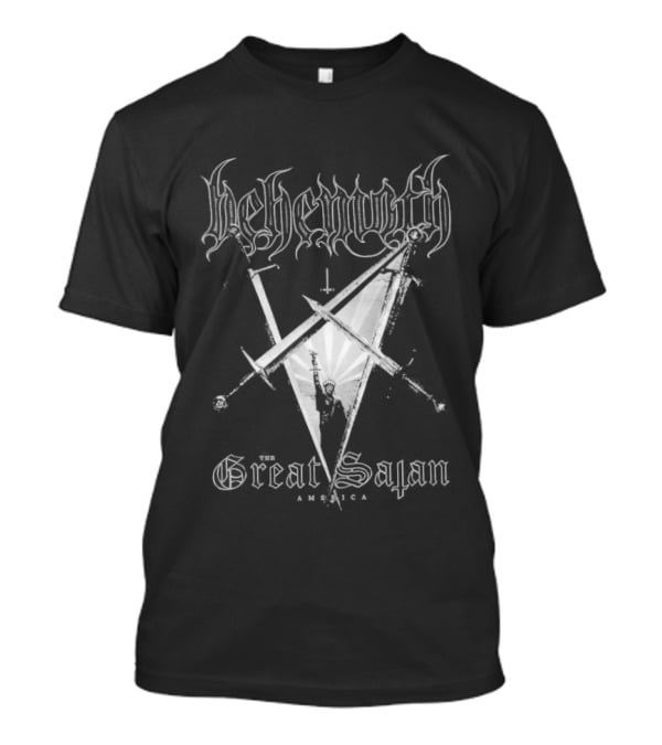 Behemoth Great Satan Inverted Cross Swords T-Shirt