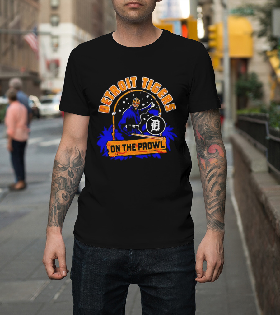 Detroit Tigers On The Prowl Star Wars Baseball Fusion T-Shirt