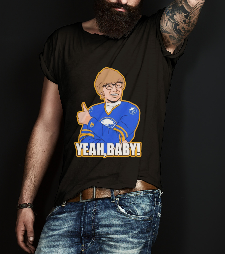 Yeah Baby Austin Powers Buffalo Sabres Hockey T-Shirt
