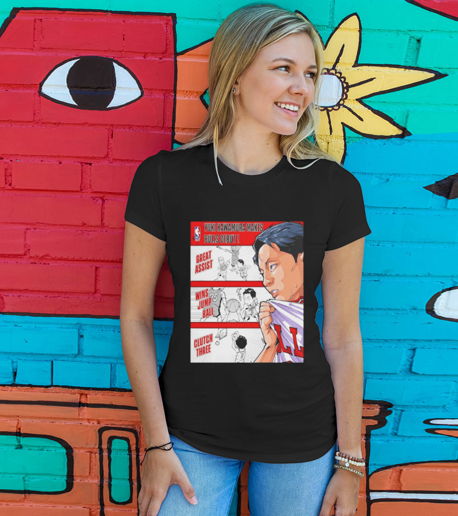 Yuki Kawamura Makes Bulls Debut Great Assist Jump Ball Clutch Three T-Shirt