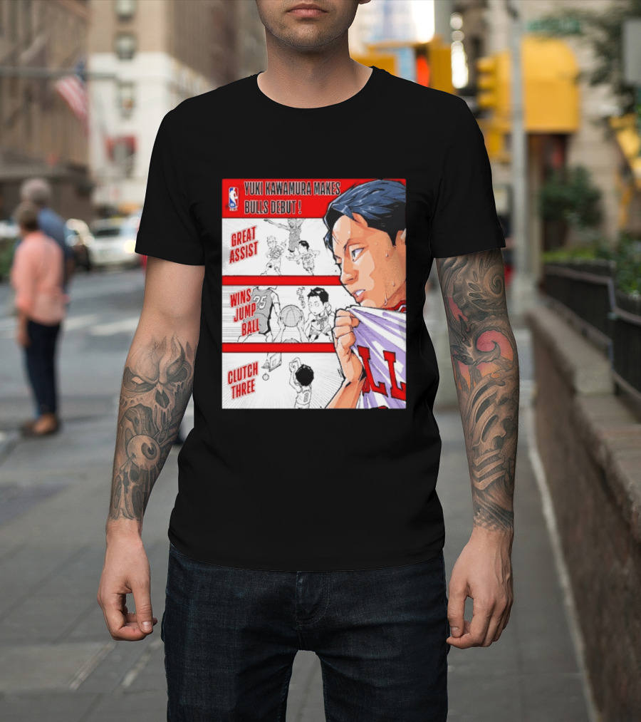 Yuki Kawamura Makes Bulls Debut Great Assist Jump Ball Clutch Three T-Shirt