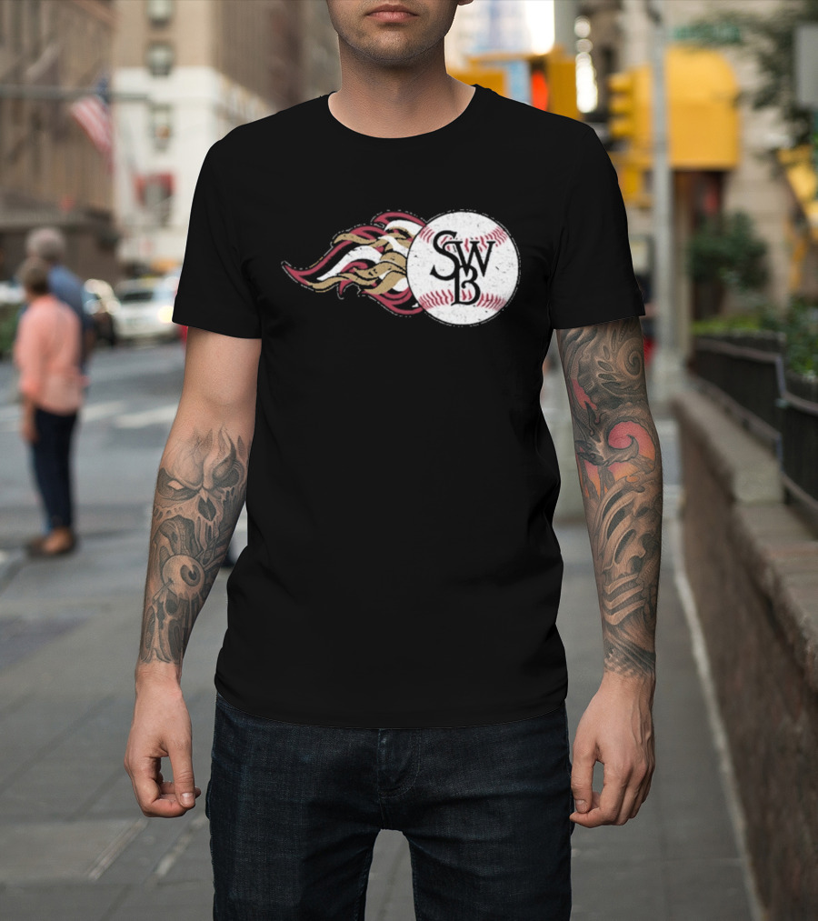 Scranton Wilkes Barre RailRiders SWB Baseball Fireball T-Shirt