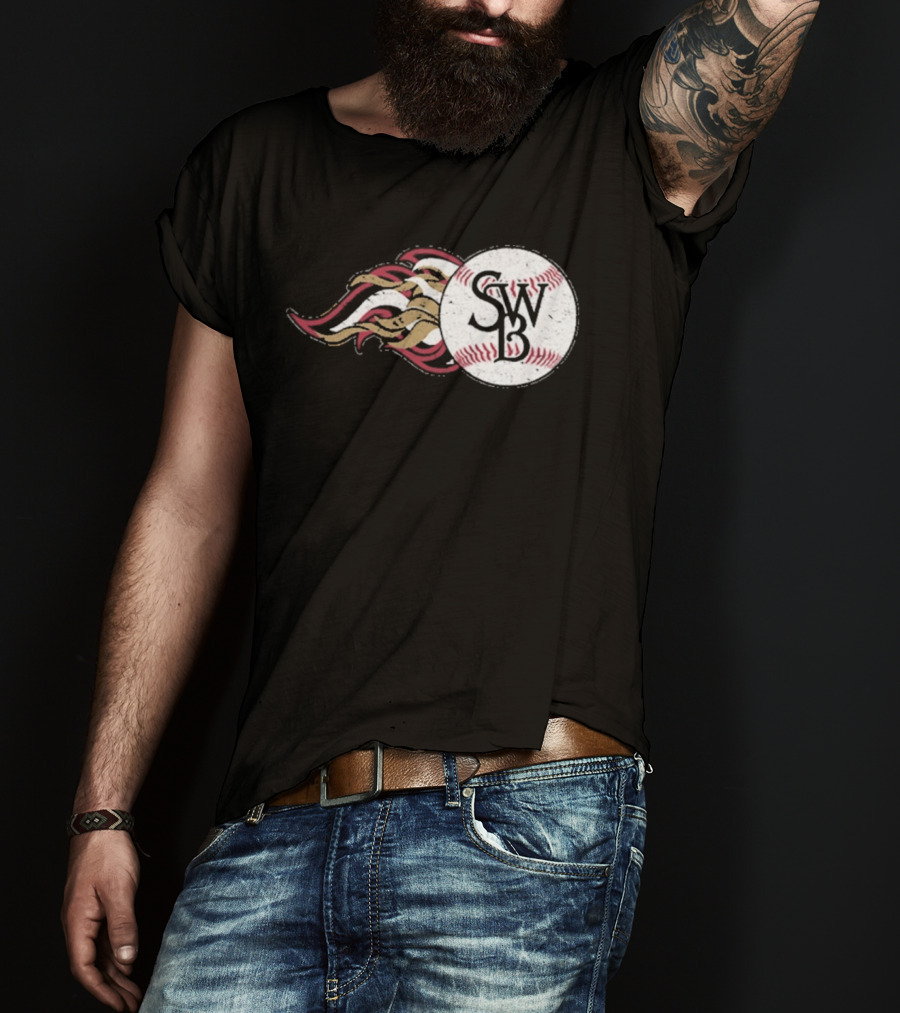 Scranton Wilkes Barre RailRiders SWB Baseball Fireball T-Shirt